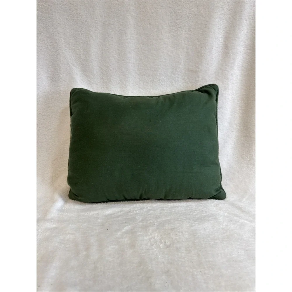 Vintage Christmas Father Christmas Santa Claus Tapestry Throw Pillow Green Red